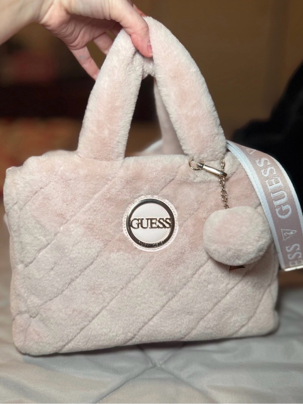 GUESS Jodie Faux Fur Tote